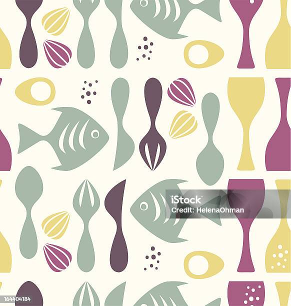 Рисунок Кухня — стоковая векторная графика и другие изображения на тему Без людей - Без людей, Белый, Бесшовный узор