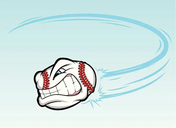 Vector illustration of Angry Fastball