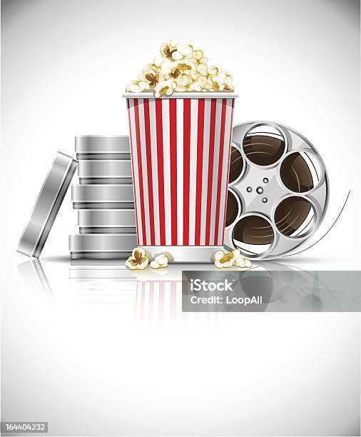 Cinematograph In Cinema Films And Popcorn Stock Illustration - Download Image Now - Arts Culture and Entertainment, Cinematographer, Film Industry