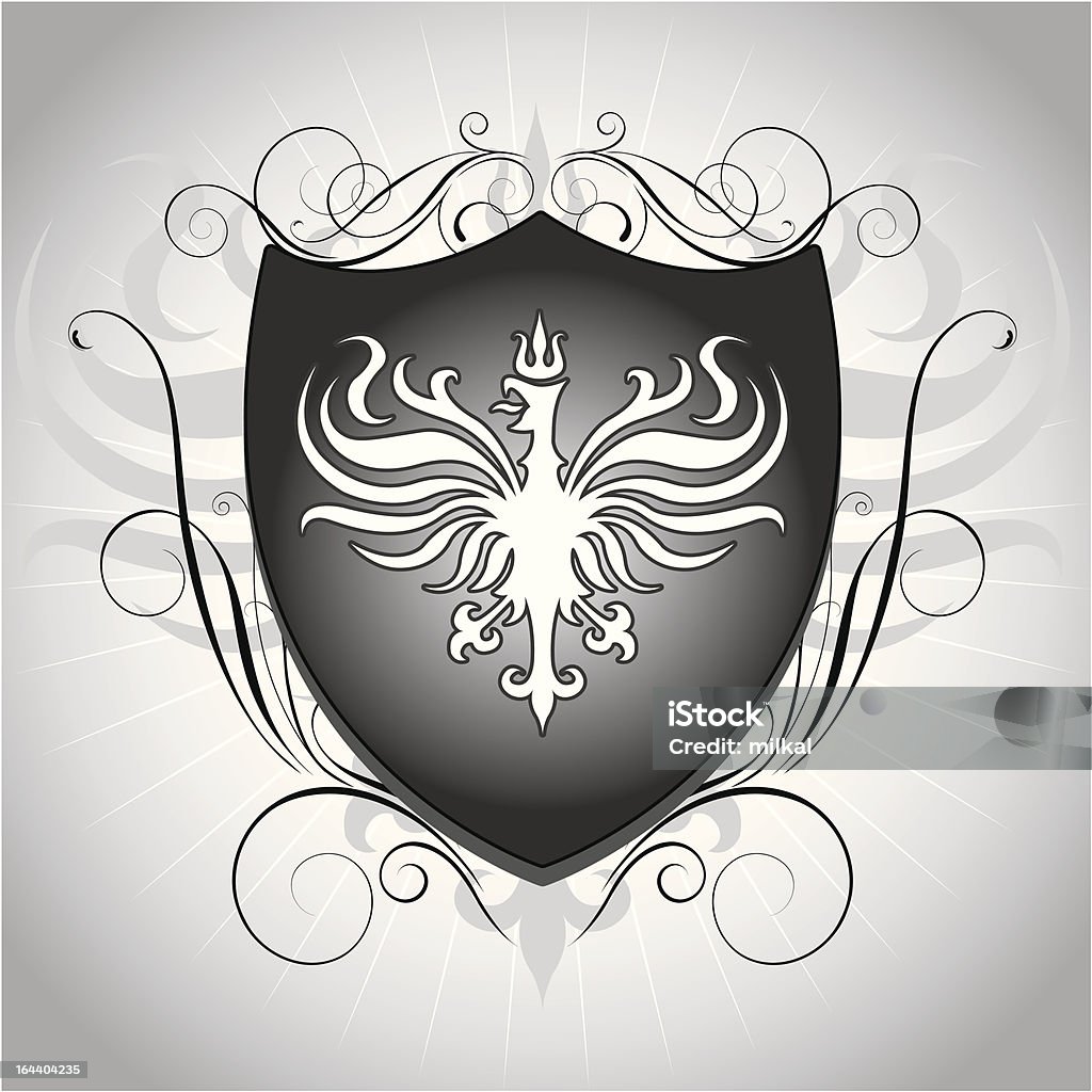 Heraldry shield - arte vectorial de Ala de animal libre de derechos