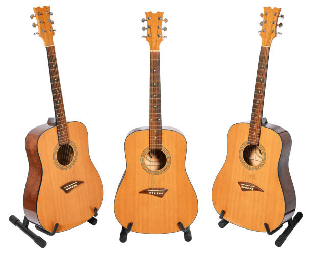 istock acoustic guitar on stand with clipping path isolated 1644057928