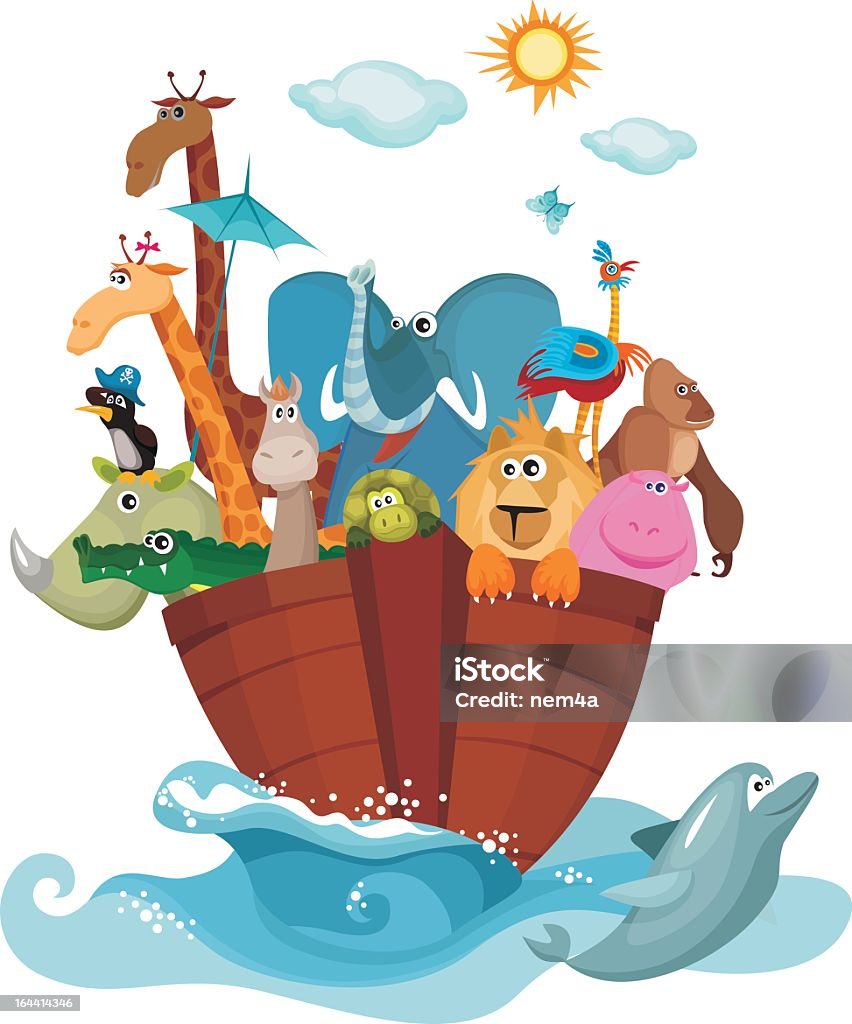 Noah's Ark vector illustration of a Noah's Ark Ark stock vector