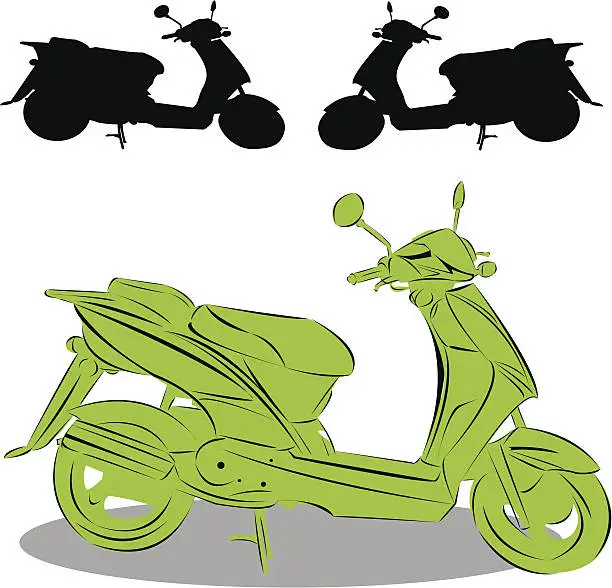 Vector illustration of Go Green Scooter!!