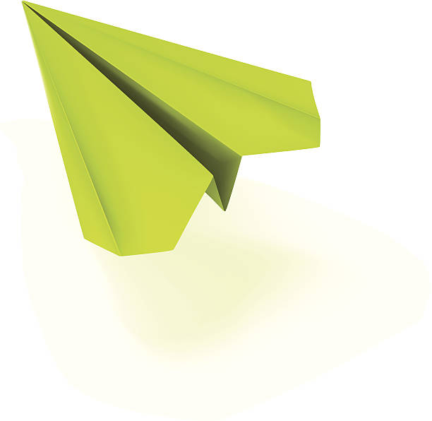 Bекторная иллюстрация Вектор green paper plane