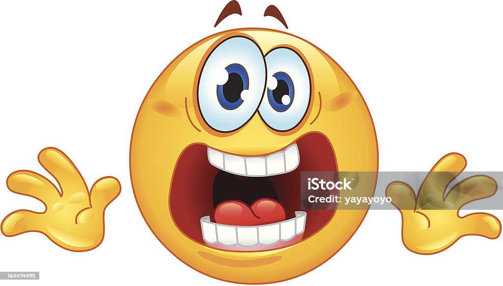 Panic emoticon Emoticon stock vector