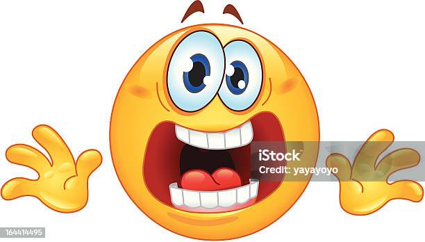 Panic Emoticon Stock Illustration - Download Image Now - Emoticon, Humor, Terrified