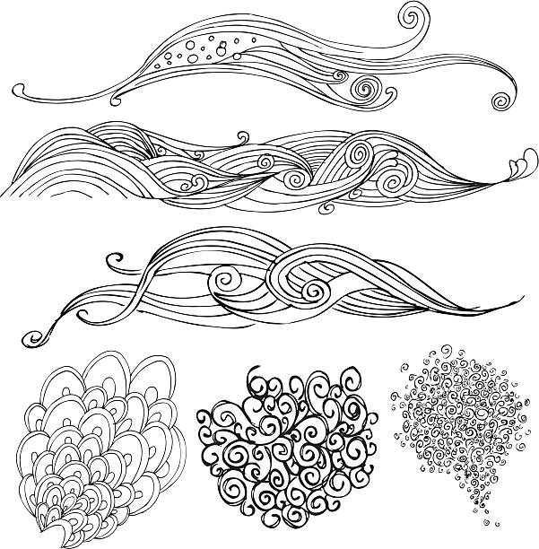 Motifs dessinés à la main - Illustration vectorielle