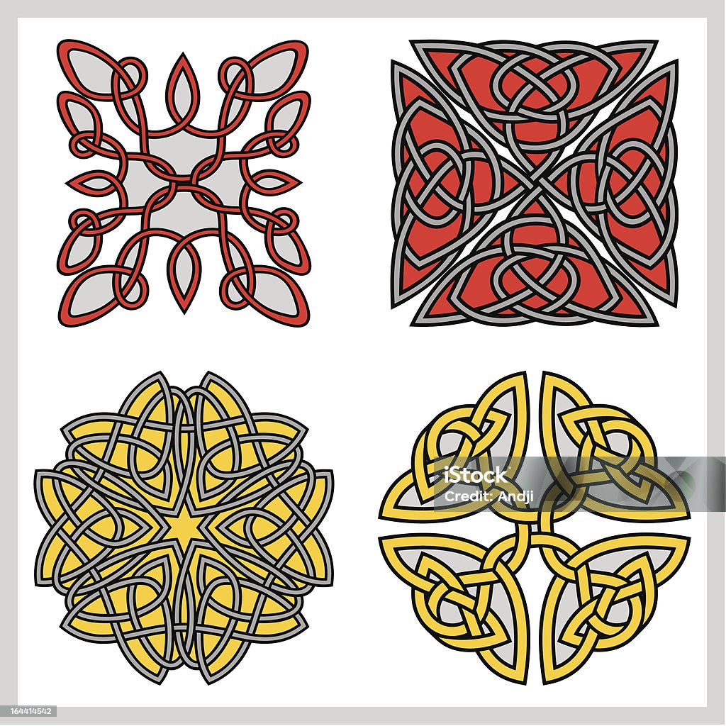 Celtic dekoracyjne wzory - Grafika wektorowa royalty-free (Abstrakcja)