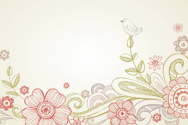 花の背景 - greeting card ornate decoration floral pattern点のイラスト素材／クリップアート素材／マンガ素材／アイコン素材