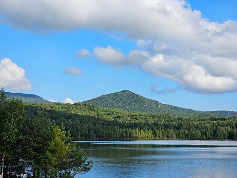 Buck Pond Lake Forest Mountains New York State Park Landscape