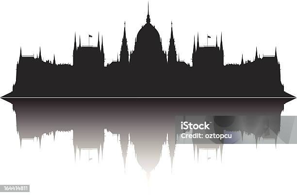 Парламент Венгрии — стоковая векторная графика и другие изображения на тему Европарламент - Европарламент, Архитектура, Башня
