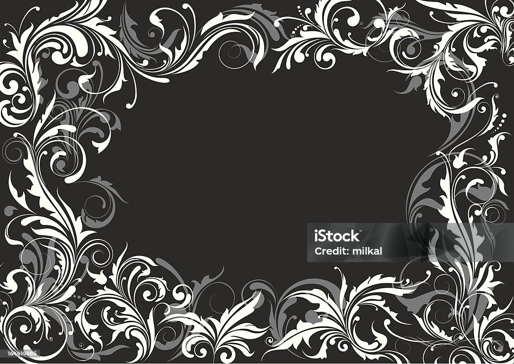 Fundo floral cinzento - Royalty-free Diploma arte vetorial