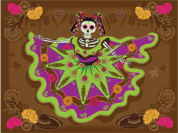 Vector illustration of Folklorico