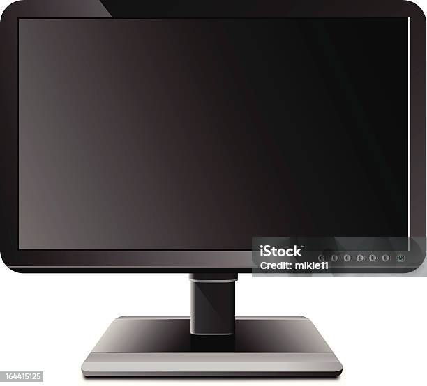 Vetores de Elegante Monitor Lcd e mais imagens de Botão - Peça de Máquina - Botão - Peça de Máquina, CPU, Cinza - Descrição de Cor