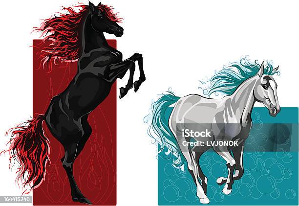 Simbol Kuda Api Dua Kuda Api Dan Air Ilustrasi Stok - Unduh Gambar Sekarang - Kuda ...