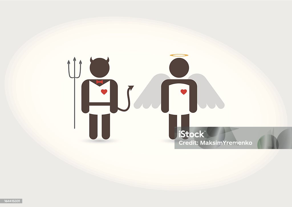 Angel i Devi - Grafika wektorowa royalty-free (Anioł)