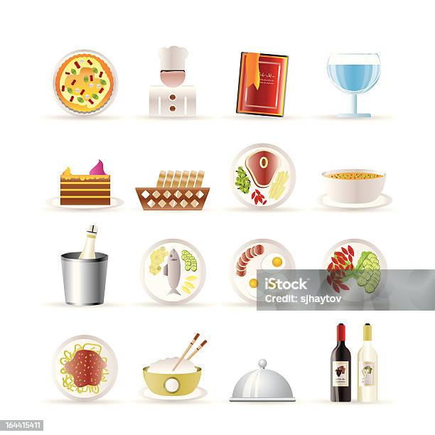 Restaurant Food And Drink Icons Stock Illustration - Download Image Now - Alcohol - Drink, Assistance, Baked Pastry Item