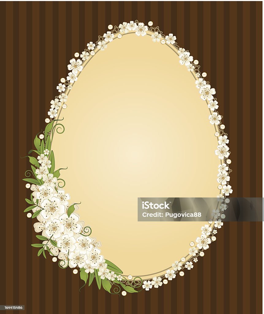 Œuf de fleurs blanches. Illustration - clipart vectoriel de Arbre en fleurs libre de droits