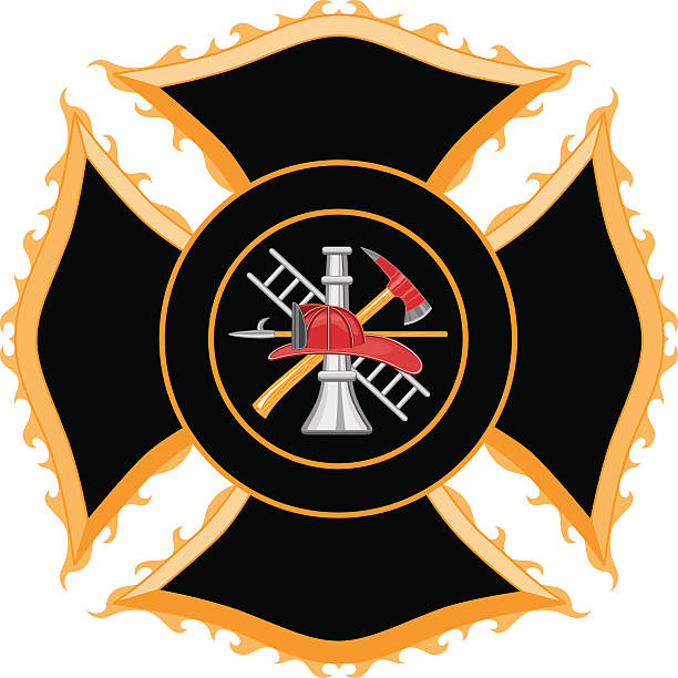 4-Inch Dive Rescue Maltese Cross With Star Of Life Decal – For Car, Fire Helmet, EMS