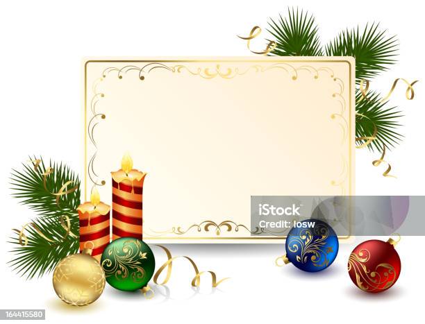 Cadre De Noël Avec Des Bougies Vecteurs libres de droits et plus d'images vectorielles de Arbre - Arbre, Bleu, Bougie
