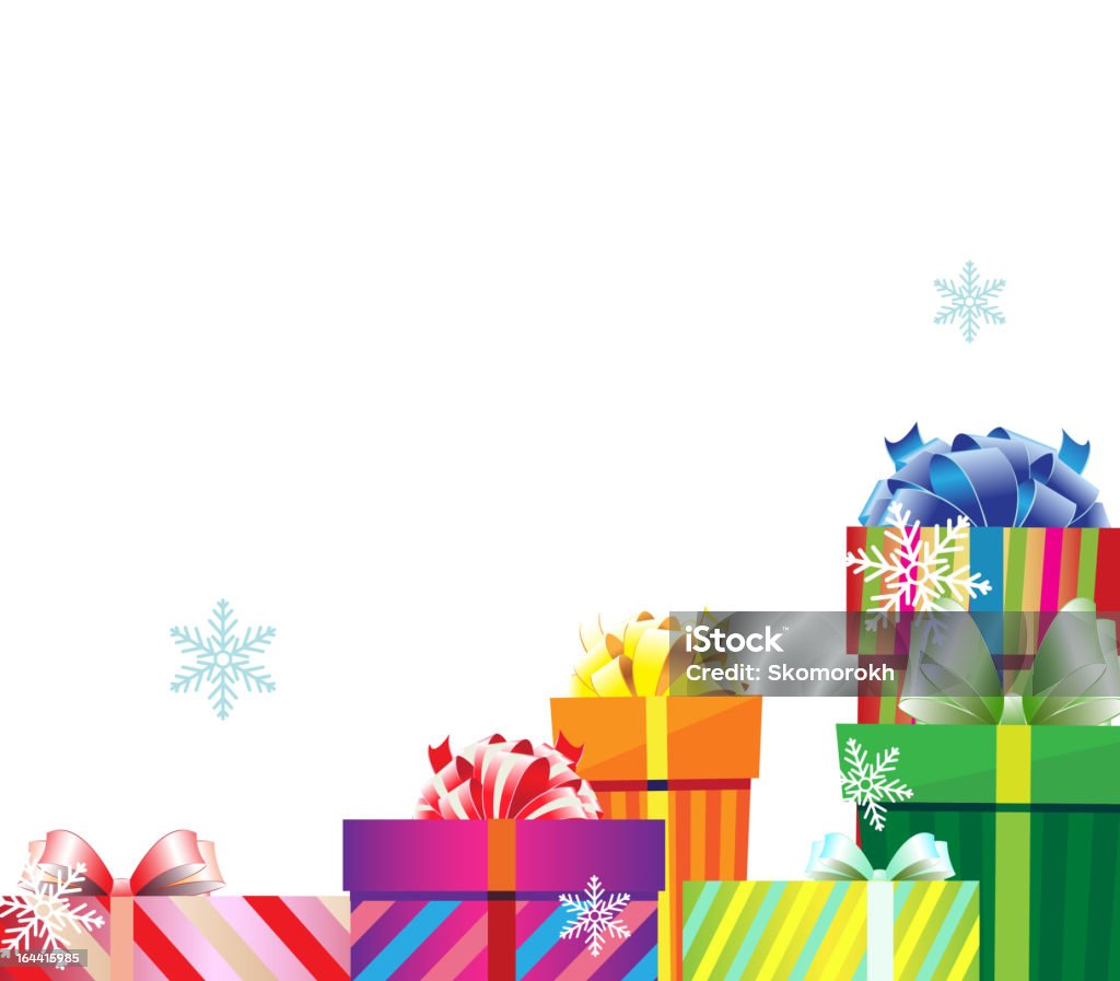 Pila de cajas de regalo de navidad - arte vectorial de Caja de regalo libre de derechos