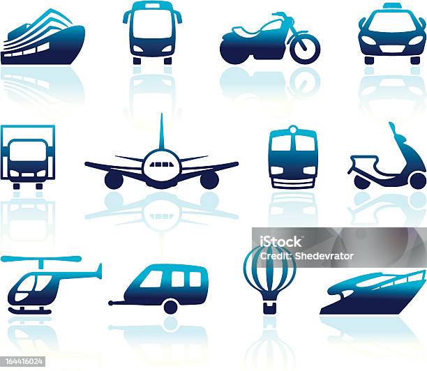 Transport Ikony - Stockowe grafiki wektorowe i więcej obrazów Autobus - Autobus, Bez ludzi, Element projektu