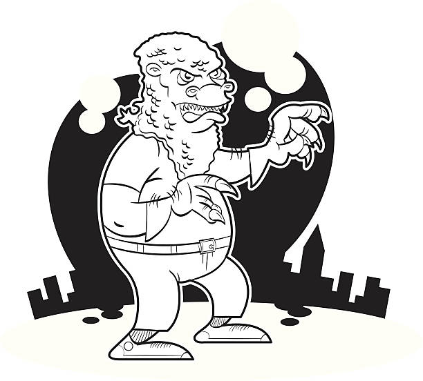 Monster Man vector art illustration