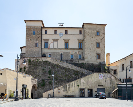 Castelnuovo di Porto, Lazio Italy - May 28, 2023  Medieval hilltop town in the Metropolitan City of Rome