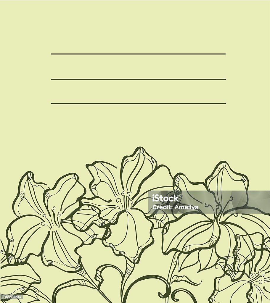 Belle carte floral - clipart vectoriel de Arbre en fleurs libre de droits