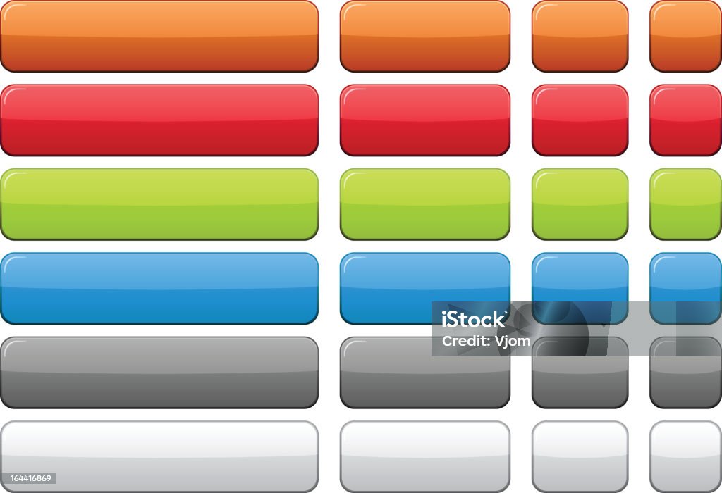 Buttons Without Color Color Blank Buttons Stock Illustration - Download Image Now ...