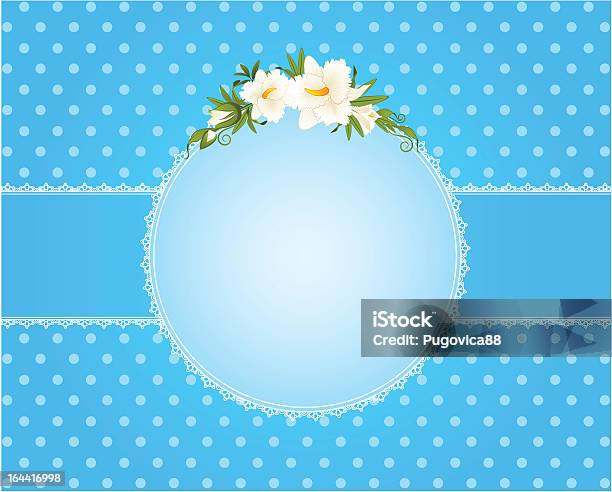 Vetores de Belo Fundo Com Enfeites De Rendas E Flores Vetor e mais imagens de Artigo de decoração - Artigo de decoração, Azul, Beleza