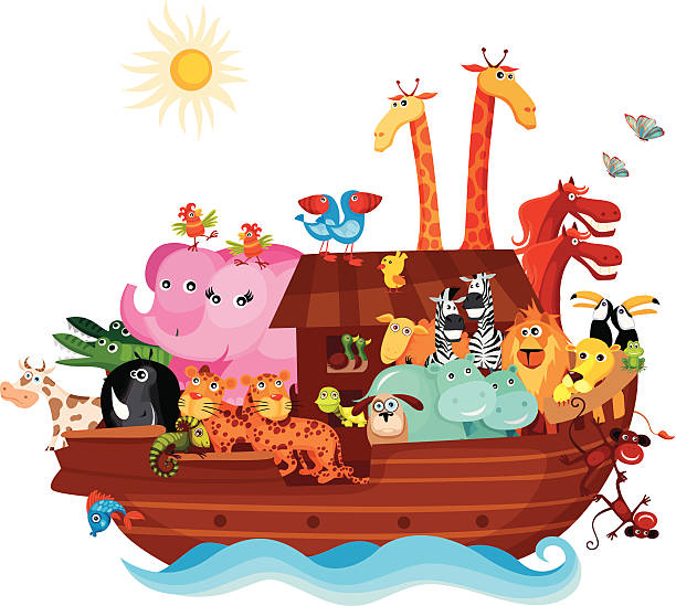 Noah's Ark vector art illustration