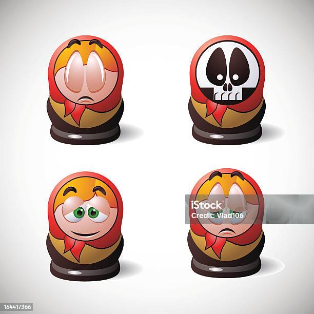 Matryoshka Scaletta Smiley - Immagini vettoriali stock e altre immagini di Arti e mestieri - Arti e mestieri, Artigianato, Bambola - Giocattolo