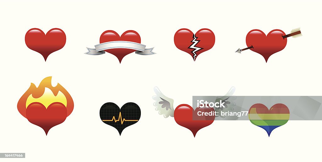 Iconos de corazón - arte vectorial de Acuerdo libre de derechos