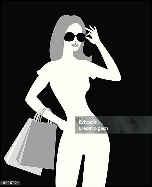 Silhouette Der Einkaufen Frauen Stock Vektor Art und mehr Bilder von Ausverkauf - Ausverkauf, Einkaufstasche, Einzelhandel - Konsum