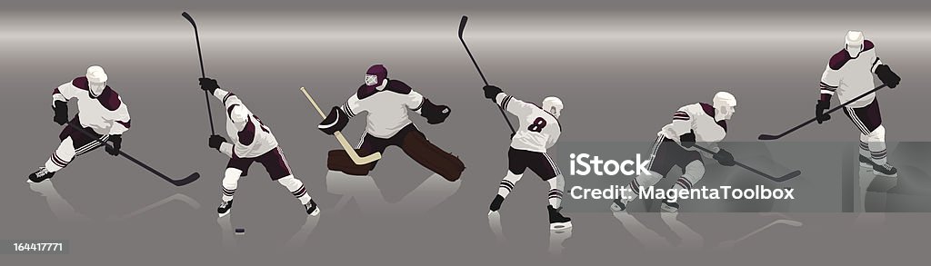 hockey players six hockey players in various action poses. Hockey stock vector