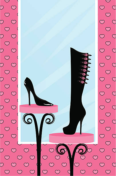 Vector fashion footwear sales vector art illustration