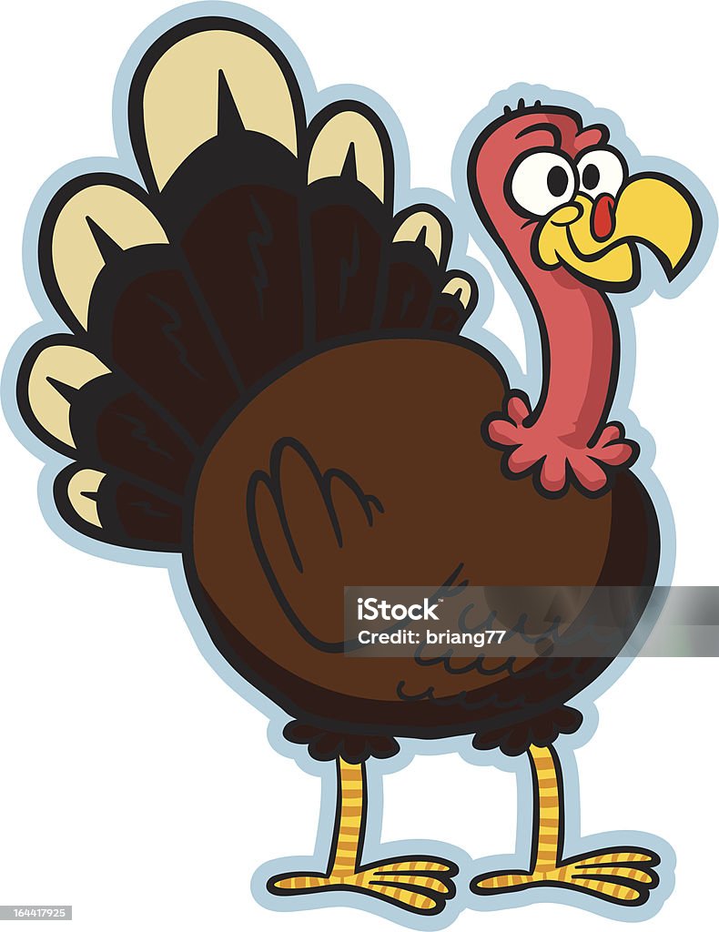 Turkey Vector illustration of a friendly cartoon turkey. Animal stock vector