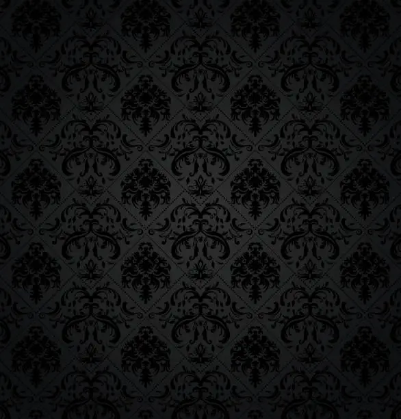 Vector illustration of Black Seamless Pattern