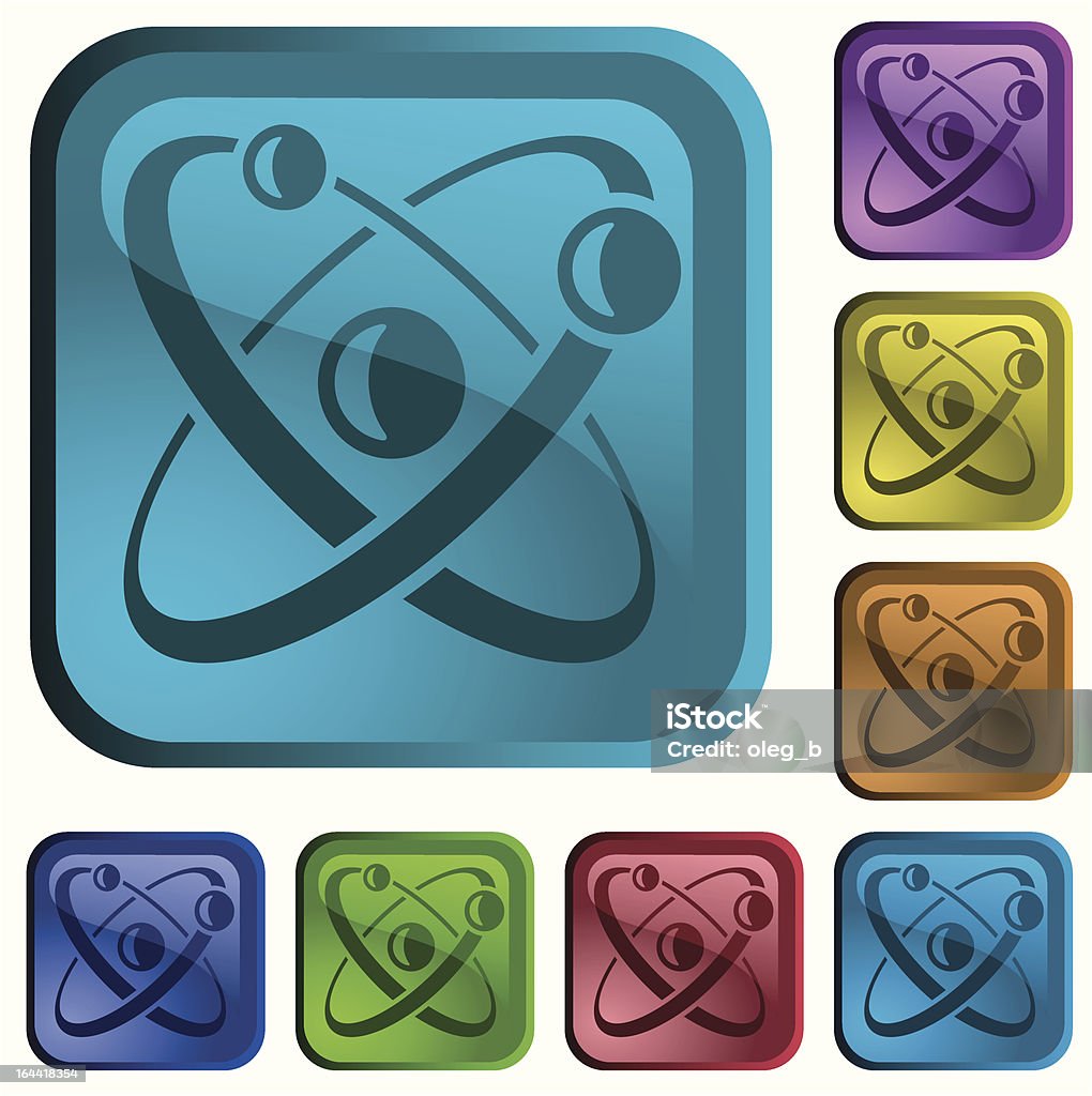 Atom Button Atom Stock Illustration - Download Image Now - Abstract, Atom, Blue ...