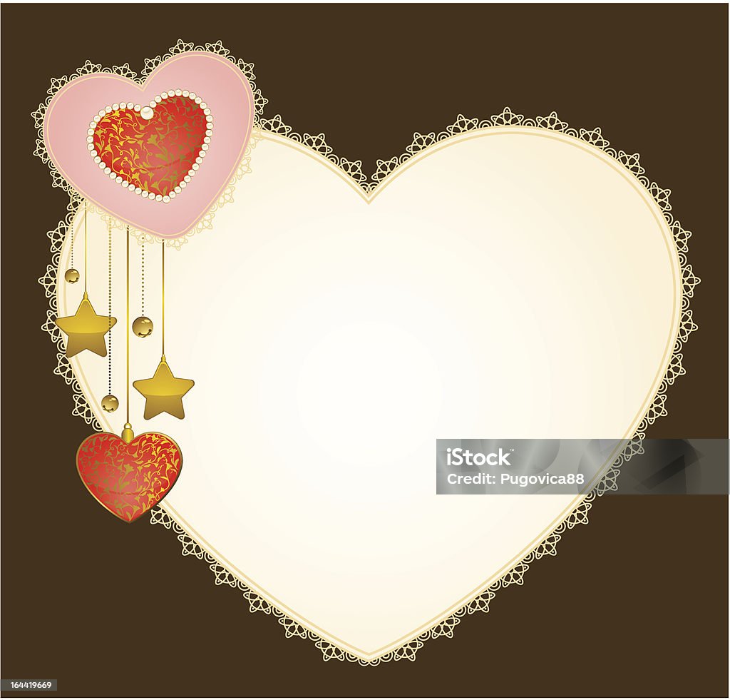 Beautiful background with lace ornaments and heart. Vector Backgrounds stock vector