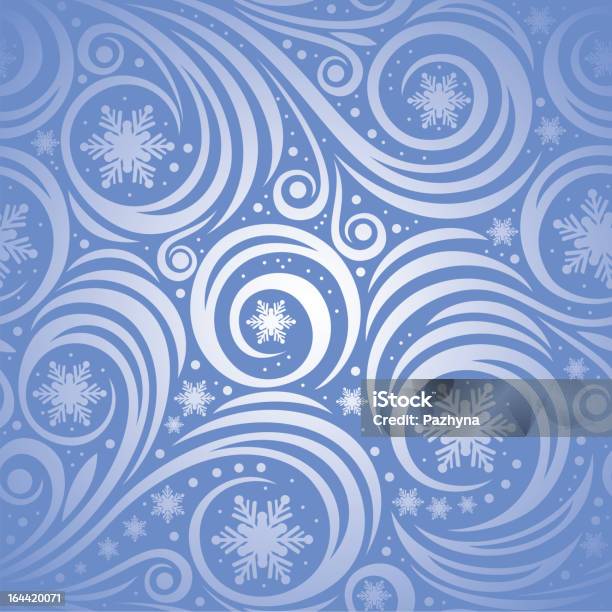 Sfondo Di Natale Senza Soluzione Di Continuità - Immagini vettoriali stock e altre immagini di Ricciolo - Ricciolo, Fiocco di neve, Natale