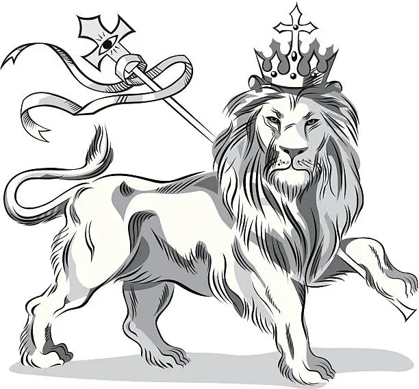 Vector illustration of Lion of Judah