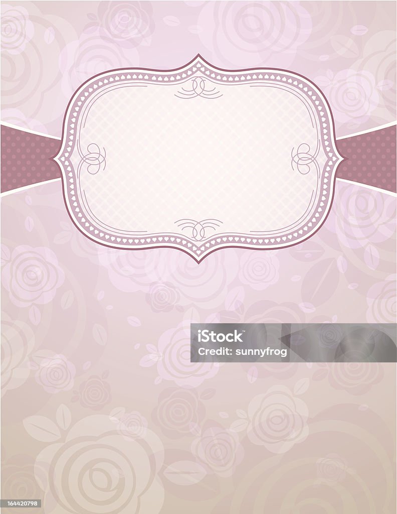 Rose Background Pattern Label Label Over Background Of Roses Stock Illustration - Download Image Now ...