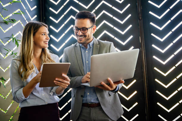 istock Business people work technology tablet online corporate teamwork concept. 1644208545