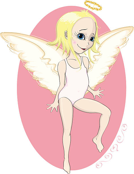 illustrations, cliparts, dessins animés et icônes de angel - little girls child ballet disguise