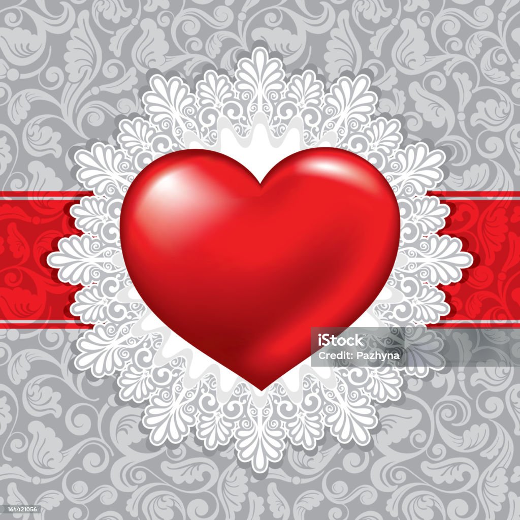 background on Valentine's Day beautiful vector background on Valentine's Day with ornaments and heart. Beauty stock vector