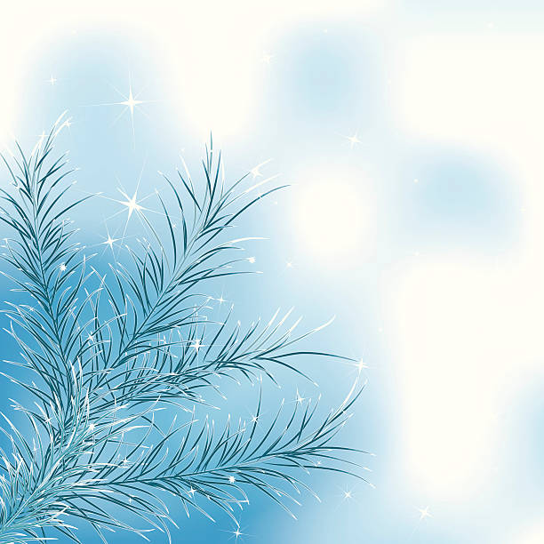 Blue christmas tree vector art illustration