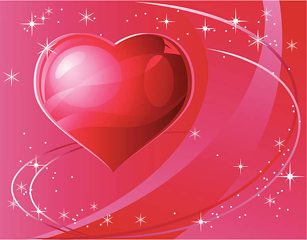 illustrations, cliparts, dessins animés et icônes de arrière-plan abstrait avec coeur brillant - heart shape valentines day love backgrounds