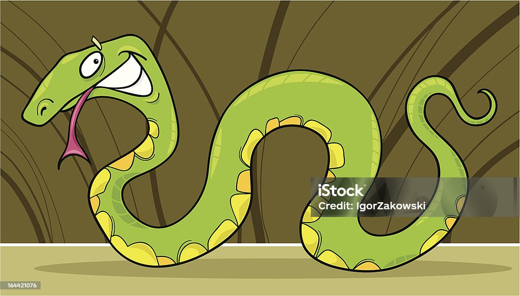 Serpiente verde - arte vectorial de Adivinación libre de derechos